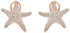 ESTATE LARGE 1.05CT DIAMOND 14KT ROSE GOLD 3D STARFISH CLIP ON EARRINGS