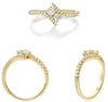 .45CT DIAMOND 14KT YELLOW GOLD 3D ROUND CLASSIC 3 STONE SEMI ETERNITY FUN RING