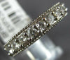 .76CT DIAMOND 18K WHITE GOLD 3D FILIGREE MILGRAIN SEMI ETERNITY ANNIVERSARY RING