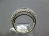 ESTATE LARGE 1.62CT DIAMOND 14KT WHITE GOLD CLASSIC MULTI ROW V SHAPE FUN RING