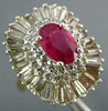 4.58CT WHITE & FANCY YELLOW DIAMOND & AAA RUBY 18KT WHITE GOLD BALLERINA RING