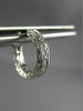 ESTATE SMALL .30CT DIAMOND 18K WHITE GOLD CLASSIC FILIGREE HUGGIE EARRINGS 25559