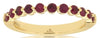 ESTATE .67CT AAA RUBY 14KT YELLOW GOLD ROUND SHARED PRONG SEMI ETERNITY FUN RING