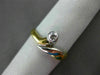 ESTATE .15CT DIAMOND 18KT WHITE & YELLOW GOLD SOLITAIRE ENGAGEMENT RING #3204