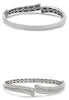 ESTATE WIDE 2.59CT DIAMOND 18KT WHITE GOLD MULTI ROW SNAKE CUFF BANGLE BRACELET