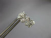 ESTATE .69CT DIAMOND 14KT WHITE GOLD ROUND MULTI LEAF FILIGREE HANGING EARRINGS