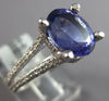 4.86CT DIAMOND & AAA TANZANITE 18KT WHITE GOLD 3D OVAL & ROUND ENGAGEMENT RING
