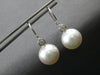 .20CT DIAMOND & AAA SOUTH SEA PEARL 18KT WHITE GOLD SOLITAIRE HANGING EARRINGS