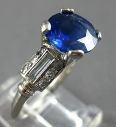 ANTIQUE LARGE ART DECO 2.97CT OLD MINE DIAMOND PLATINUM ENGAGEMENT RING #27474