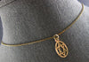 ESTATE SMALL 14KT ROSE GOLD STAR OF DAVID MAGEN OVAL FUN FLOATING PENDANT 28134
