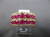 LARGE 3.82CT DIAMOND & AAA RUBY 14KT YELLOW GOLD 3D OVAL & ROUND MULTI ROW RING