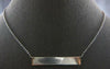 ESTATE LARGE 14KT WHITE GOLD 3D CLASSIC ENGRAVABLE BAR LOVE NECKLACE