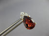 LARGE 3.30CT DIAMOND & AAA GARNET 14KT 2 TONE GOLD 3D PEAR SHAPE EARRINGS #27695