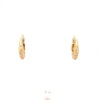 ESTATE .16CT DIAMOND 18KT YELLOW GOLD 3 STONE FUN HUGGIE HOOP HANGING EARRINGS