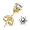 .20CT DIAMOND 14KT YELLOW GOLD 3D CLASSIC ROUND 6 PRONG SOLITAIRE STUD EARRINGS