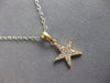 ESTATE .15CT DIAMOND 14KT YELLOW GOLD 3D CLASSIC STAR LOVE FLOATING PENDANT
