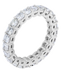 2.59CT DIAMOND 18KT WHITE GOLD 3D CUSHION SHARED PRONG ETERNITY ANNIVERSARY RING