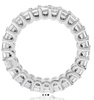 2.59CT DIAMOND 18K WHITE GOLD ASSCHER CUT SHARED PRONG ETERNITY ANNIVERSARY RING