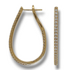 LARGE .89CT DIAMOND 18KT YELLOW GOLD ROUND INSIDE OUT TEAR DROP HANGING EARRINGS
