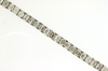 ESTATE LARGE 6.0CT DIAMOND 14KT WHITE GOLD 3D CLASSIC BAGUETTE TENNIS BRACELET,