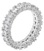 LARGE 3.27CT DIAMOND 18K WHITE GOLD 3D ROUND & ASSCHER ETERNITY ANNIVERSARY RING