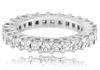 2.59CT DIAMOND 18K WHITE GOLD ASSCHER CUT SHARED PRONG ETERNITY ANNIVERSARY RING