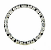 ESTATE LARGE .43CT DIAMOND 18KT WHITE GOLD 3D MULTI BAND ETERNITY STACKABLE RING