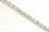 ESTATE LARGE 3.0CT DIAMOND 14KT WHITE GOLD 3D CLASSIC ROUND TENNIS BRACELET