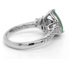 3.83CT DIAMOND & AAA PARAIBA TOURMALINE 18KT WHITE GOLD 3 STONE ENGAGEMENT RING