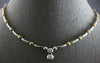 .26CT DIAMOND 14KT 2 TONE GOLD 3D SOLITAIRE 2 STONE MATTE & SHINY LOVE NECKLACE
