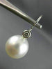 ESTATE LARGE .20CT DIAMOND & AAA SOUTH SEA PEARL 18K WHITE GOLD HANGING EARRINGS