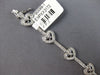 ESTATE 2.17CT DIAMOND 14KT WHITE GOLD MULTI HEART FILIGREE LOVE TENNIS BRACELET