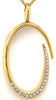 .36CT DIAMOND 18KT YELLOW GOLD ROUND GRADUATING OPEN OVAL FUN FLOATING PENDANT