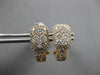 1.42CT DIAMOND 18K ROSE GOLD ROUND CLUSTER RECTANGULAR UMBRELLA HANGING EARRINGS