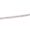 ESTATE 2.96CT DIAMOND 18KT WHITE GOLD 3D CLASSIC ROUND 2 ROW TENNIS BRACELET
