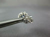 ESTATE 1.80CT DIAMOND & AAA SAPPHIRE 18KT WHITE GOLD ROUND FLOWER STUD EARRINGS