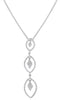 ESTATE .52CT DIAMOND 14KT YELLOW GOLD PAVE MULTI LEAF GEOMETRICAL LOVE NECKLACE