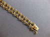 ESTATE LONG 14KT YELLOW GOLD 3D CLASSIC SOLID DOUBLE LINK CHARM BRACELET