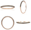 .15CT CHOCOLATE FANCY DIAMOND 14KT ROSE GOLD 3D ROUND SEMI ETERNITY WEDDING RING