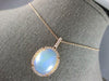7.21CT DIAMOND & AAA AUSTRALIAN OPAL 14KT ROSE GOLD OVAL HALO FLOATING PENDANT