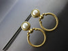 LARGE AAA PEARL 14KT YELLOW GOLD CIRCULAR FILIGREE FUN CLIP ON HANGING EARRINGS