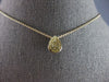 ESTATE .17CT DIAMOND 14KT YELLOW GOLD ROUND & BAGUETTE CLUSTER TEAR DROP PENDANT