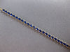 ESTATE AAA SAPPHIRE 14K YELLOW GOLD 3D CLASSIC SEMI ETERNITY FUN BRACELET