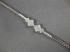 ESTATE .91CT DIAMOND 18KT WHITE GOLD 3D ROUND GEOMETRICAL CLUSTER SNAKE BRACELET