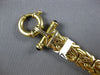 ESTATE LARGE AAA ONYX 14KT YELLOW GOLD 3D CLASSIC BYZANTINE TOGGLE BRACELET