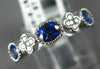 ESTATE 1.26CT DIAMOND & AAA SAPPHIRE 18K WHITE GOLD 3D FILIGREE ANNIVERSARY RING