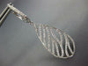 ESTATE 2.10CT DIAMOND 18KT WHITE GOLD 3D CLASSIC MULTI LEAF HANGING EARRINGS