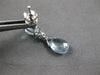 4.28CT AAA AQUAMARINE 18K WHITE GOLD MULTI SHAPE TEAR DROP FUN HANGING EARRINGS
