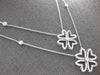 1.59CT DIAMOND 14KT WHITE GOLD 3D MULTI HEART DOUBLE FLOWER BY THE YARD NECKLACE
