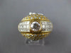 EXTRA LARGE 4.2CT DIAMOND 18KT 2 TONE GOLD ROUND & PRINCESS ENGAGEMENT RING #823